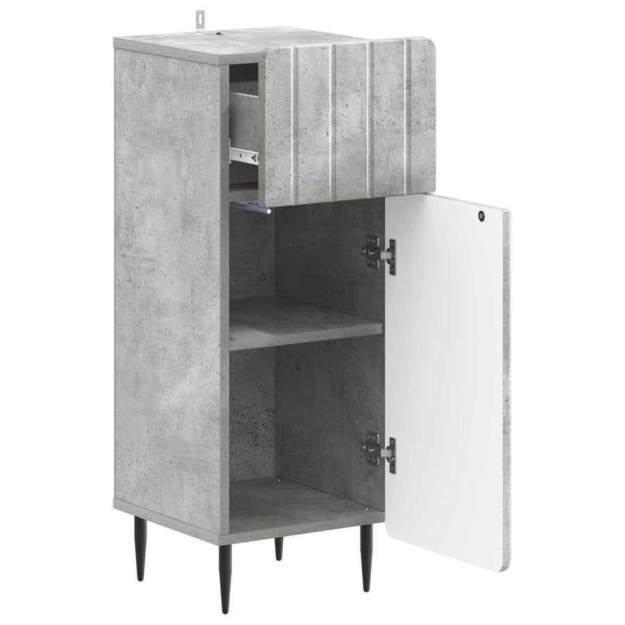 Badkamer Opbergkast ZWOLLE Betongrijs 30 x 31 x 79,5 cm