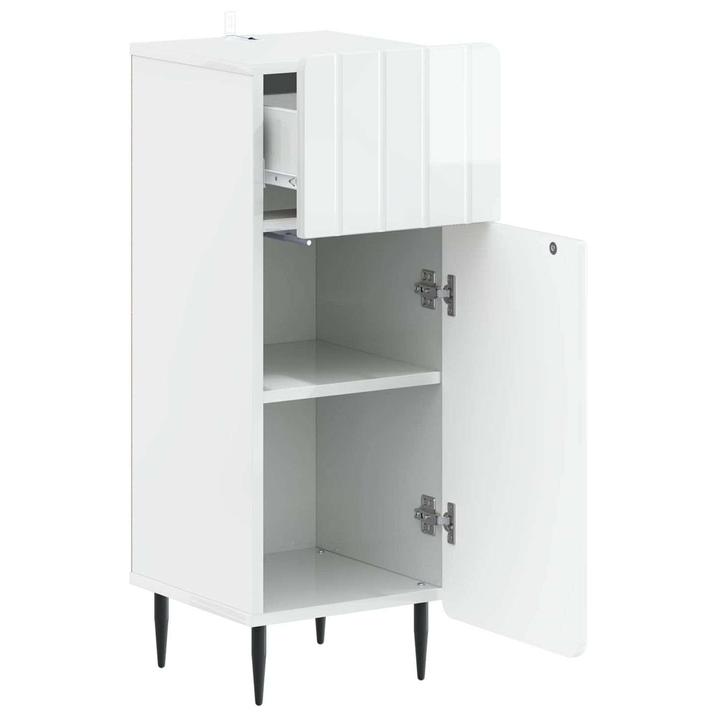 Badkamer Opbergkast ZWOLLE Hoogglans Wit 30 x 31 x 79,5 cm
