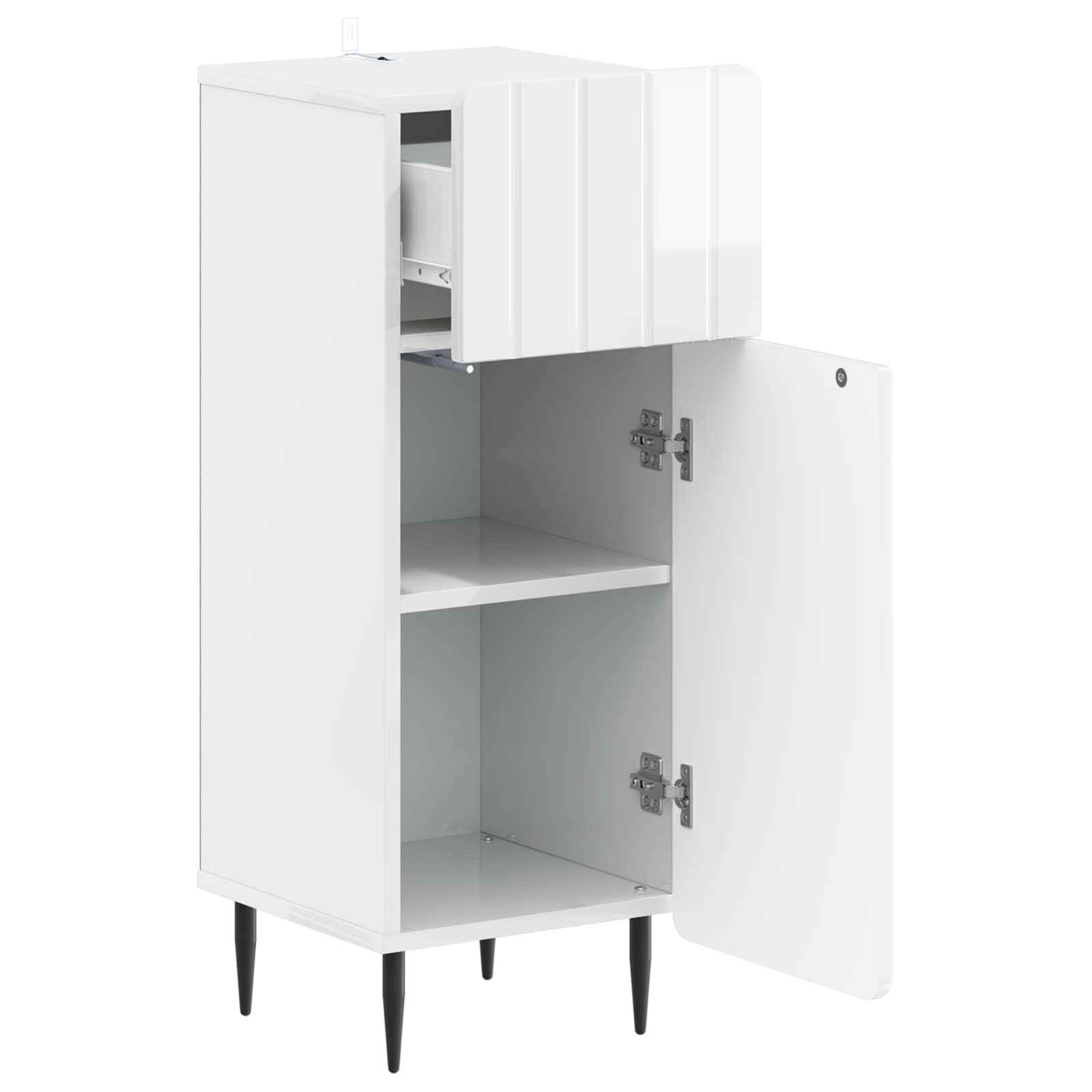 Badkamer Opbergkast ZWOLLE Hoogglans Wit 30 x 31 x 79,5 cm