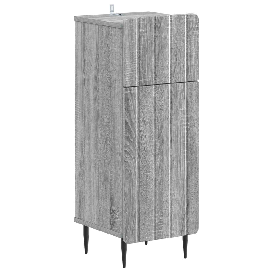 Badkamer Opbergkast ZWOLLE Grijs Sonoma 30 x 31 x 79,5 cm