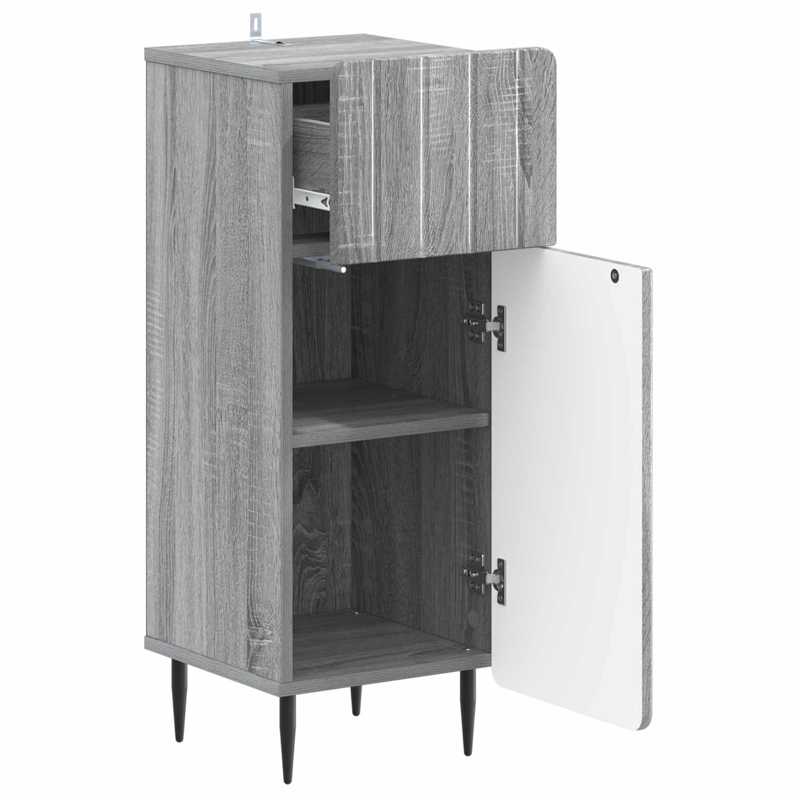 Badkamer Opbergkast ZWOLLE Grijs Sonoma 30 x 31 x 79,5 cm