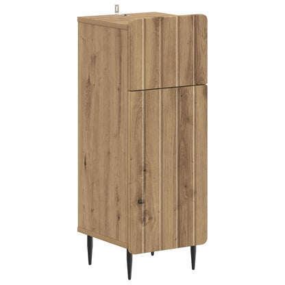 Badkamer Opbergkast ZWOLLE Artisanaal eiken 30 x 31 x 79,5 cm