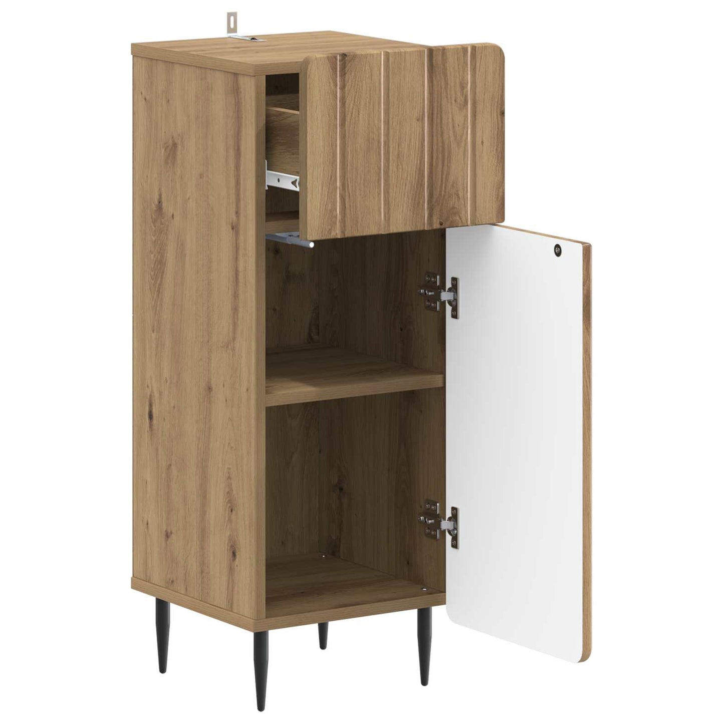 Badkamer Opbergkast ZWOLLE Artisanaal eiken 30 x 31 x 79,5 cm