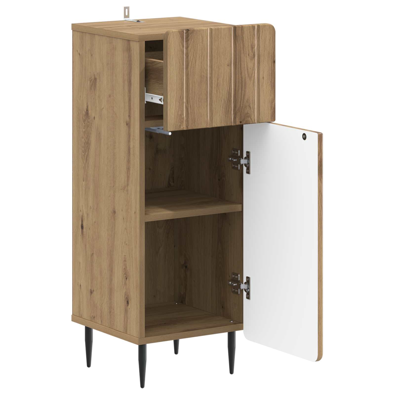 Badkamer Opbergkast ZWOLLE Artisanaal eiken 30 x 31 x 79,5 cm