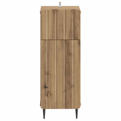 Badkamer Opbergkast ZWOLLE Artisanaal eiken 30 x 31 x 79,5 cm
