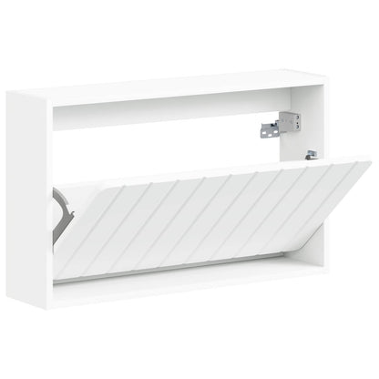 Wandgemonteerde Schoenkast ZWOLLE 71 x 17 x 43 cm Bewerkt hout