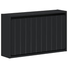 Wand Schoenkast ZWOLLE 71x17x43 cm bewerkt hout zwart