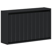 Wand Schoenkast ZWOLLE 71x17x43 cm bewerkt hout zwart