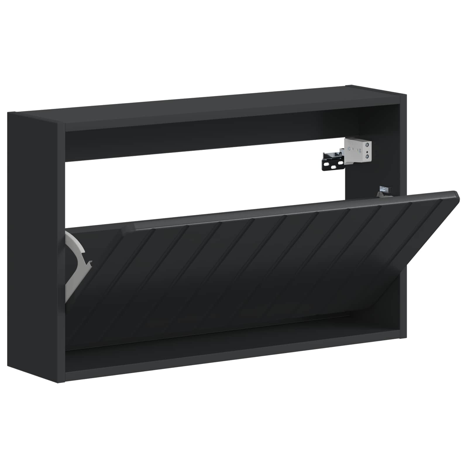 Wandgemonteerde Schoenkast ZWOLLE 71 x 17 x 43 cm Bewerkt hout