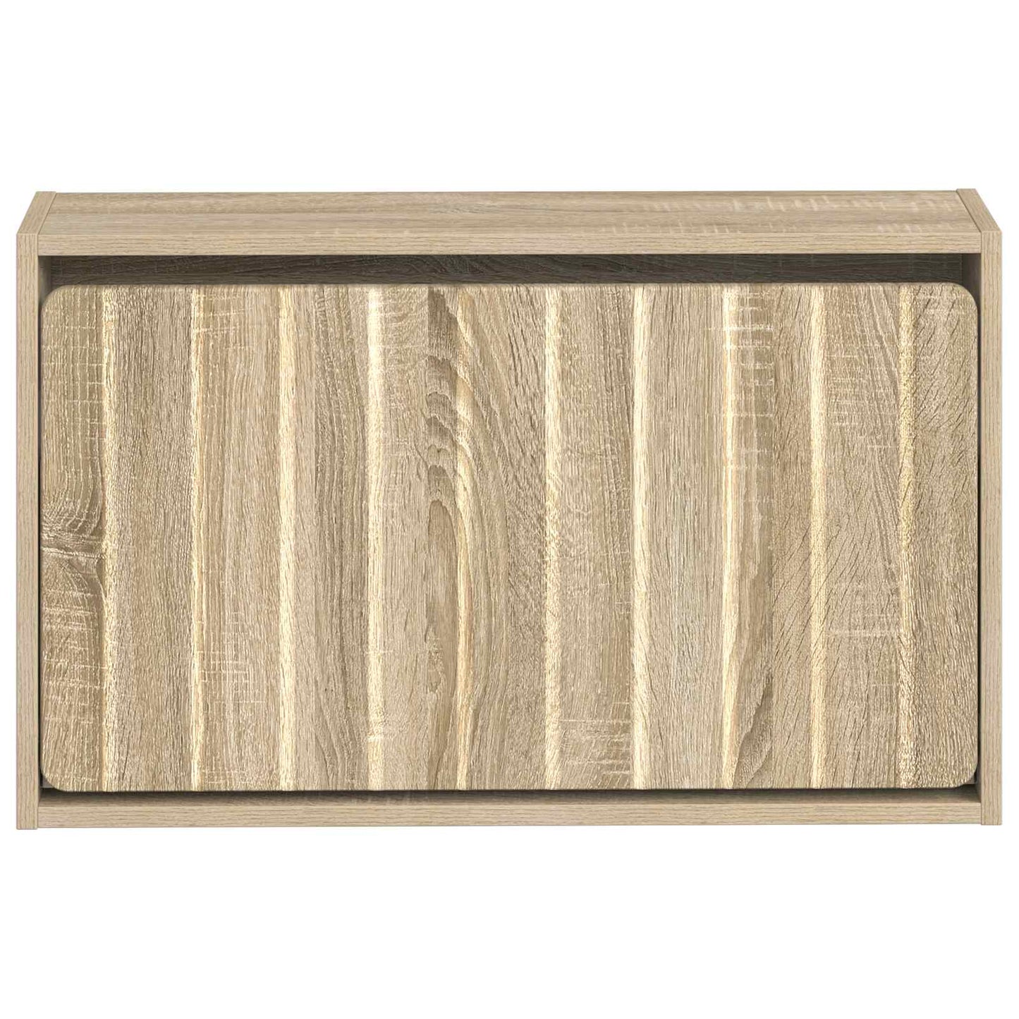 Wandgemonteerde Schoenkast ZWOLLE 71 x 17 x 43 cm Bewerkt hout