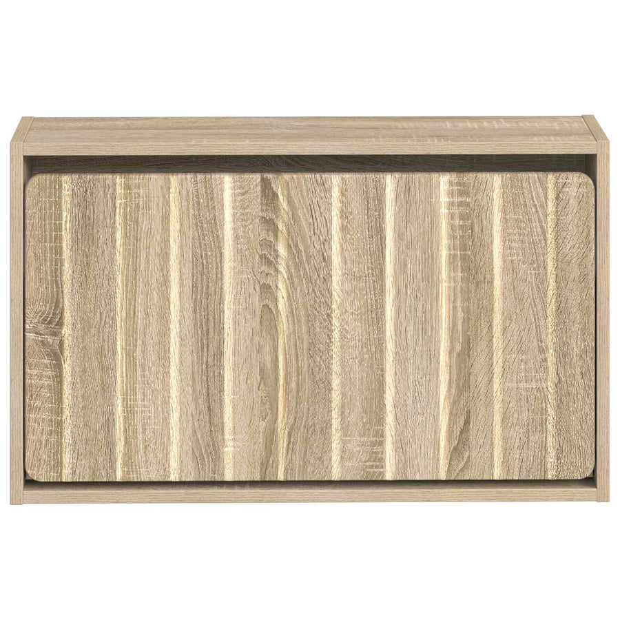 Wandgemonteerde Schoenkast ZWOLLE 71 x 17 x 43 cm Bewerkt hout