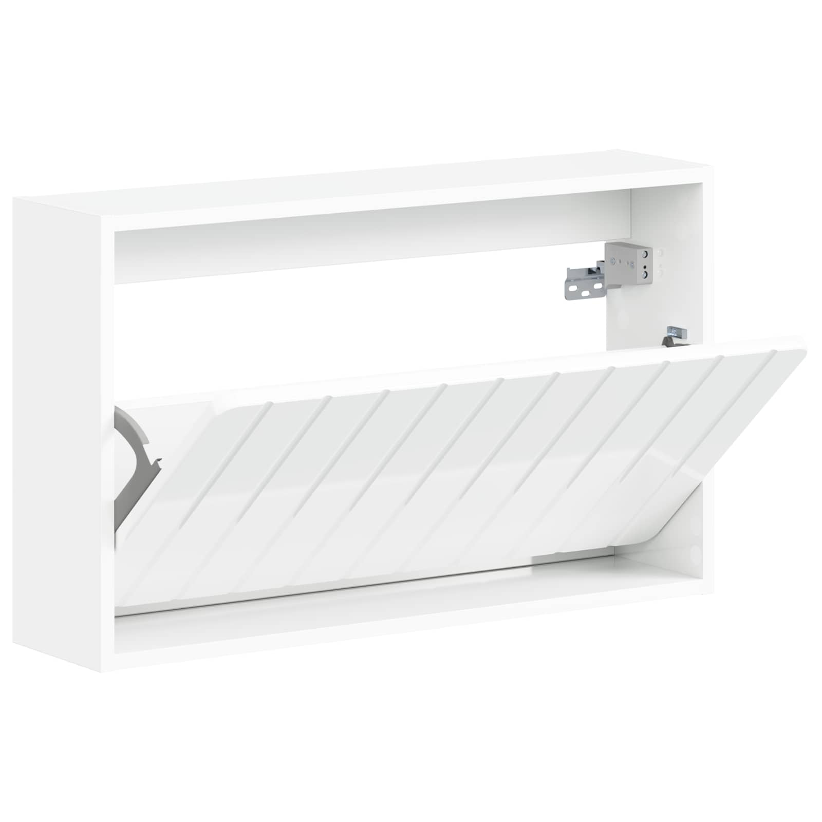 Wandgemonteerde Schoenkast ZWOLLE 71 x 17 x 43 cm Bewerkt hout