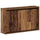 Wandgemonteerde schoenenkast 71x17x43 cm oud hout bewerkt hout