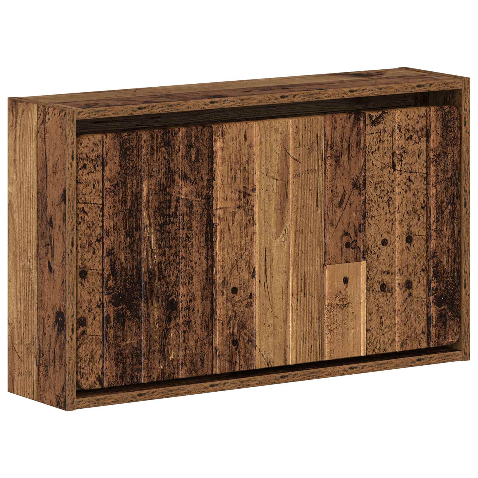 Wandgemonteerde Schoenkast ZWOLLE 71 x 17 x 43 cm Bewerkt hout