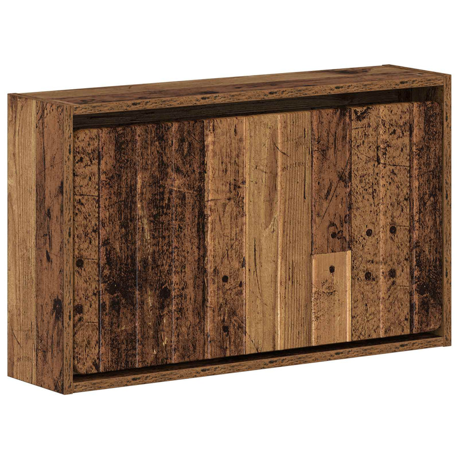 Wandgemonteerde Schoenkast ZWOLLE 71 x 17 x 43 cm Bewerkt hout