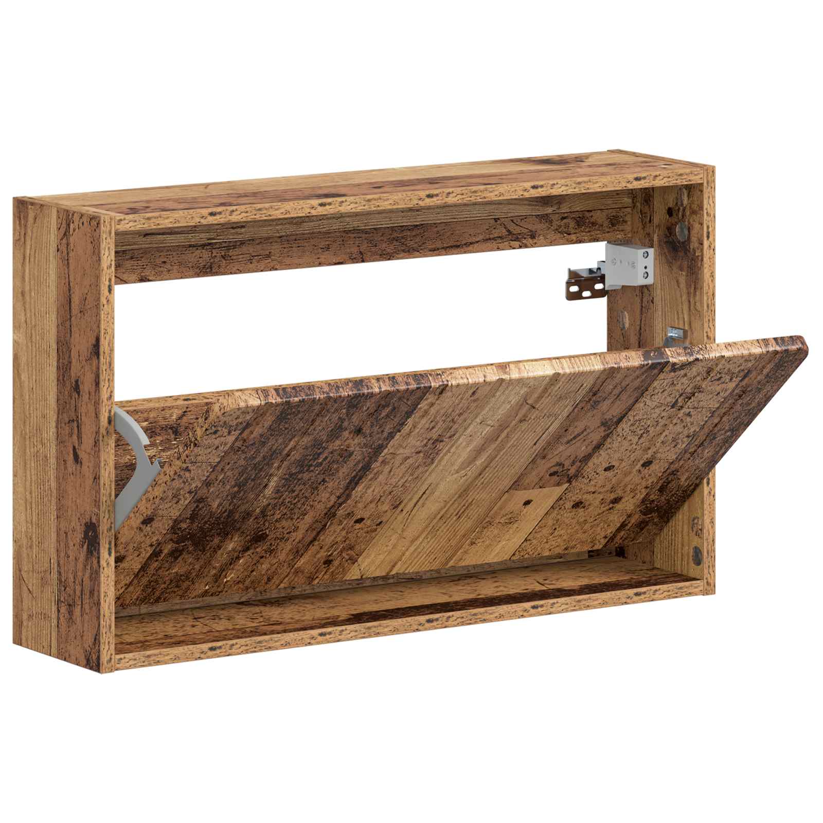Wandgemonteerde Schoenkast ZWOLLE 71 x 17 x 43 cm Bewerkt hout