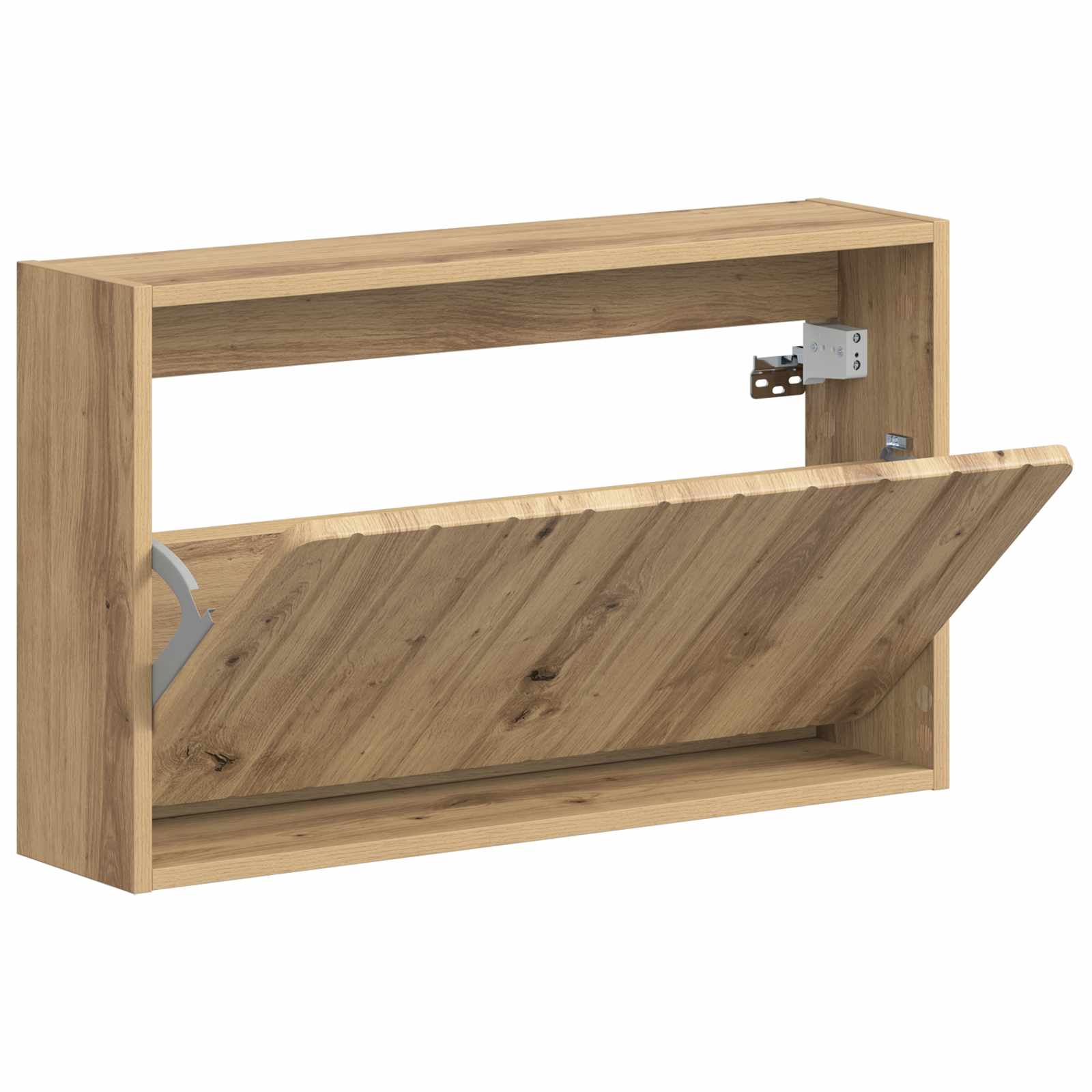 Wandgemonteerde Schoenkast ZWOLLE 71 x 17 x 43 cm Bewerkt hout