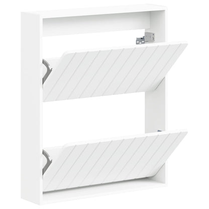 Wandgemonteerde Schoenkast ZWOLLE 71 x 17 x 86 cm Bewerkt hout