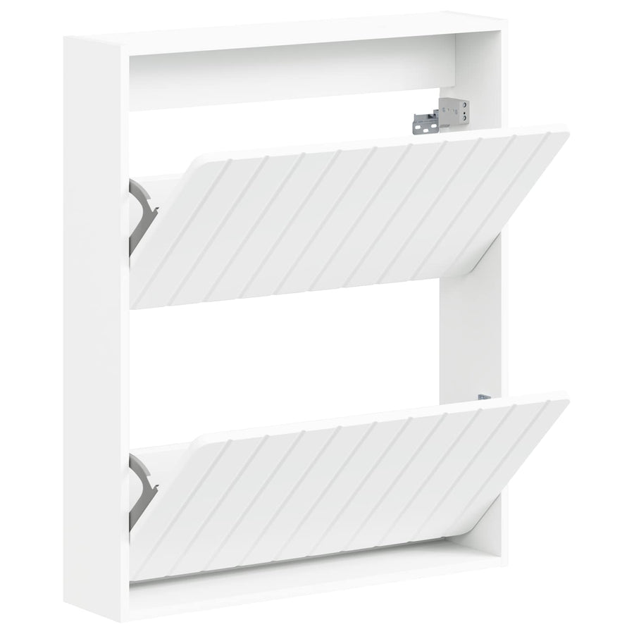 Wandgemonteerde Schoenkast ZWOLLE 71 x 17 x 86 cm Bewerkt hout