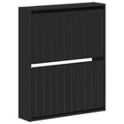 Wandkast schoenen zwart 71x17x86 cm bewerkt hout