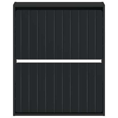 Wandgemonteerde Schoenkast ZWOLLE 71 x 17 x 86 cm Bewerkt hout