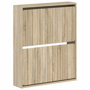 Wandgemonteerde schoenkast 71x17x86 cm bewerkt hout Sonoma eiken