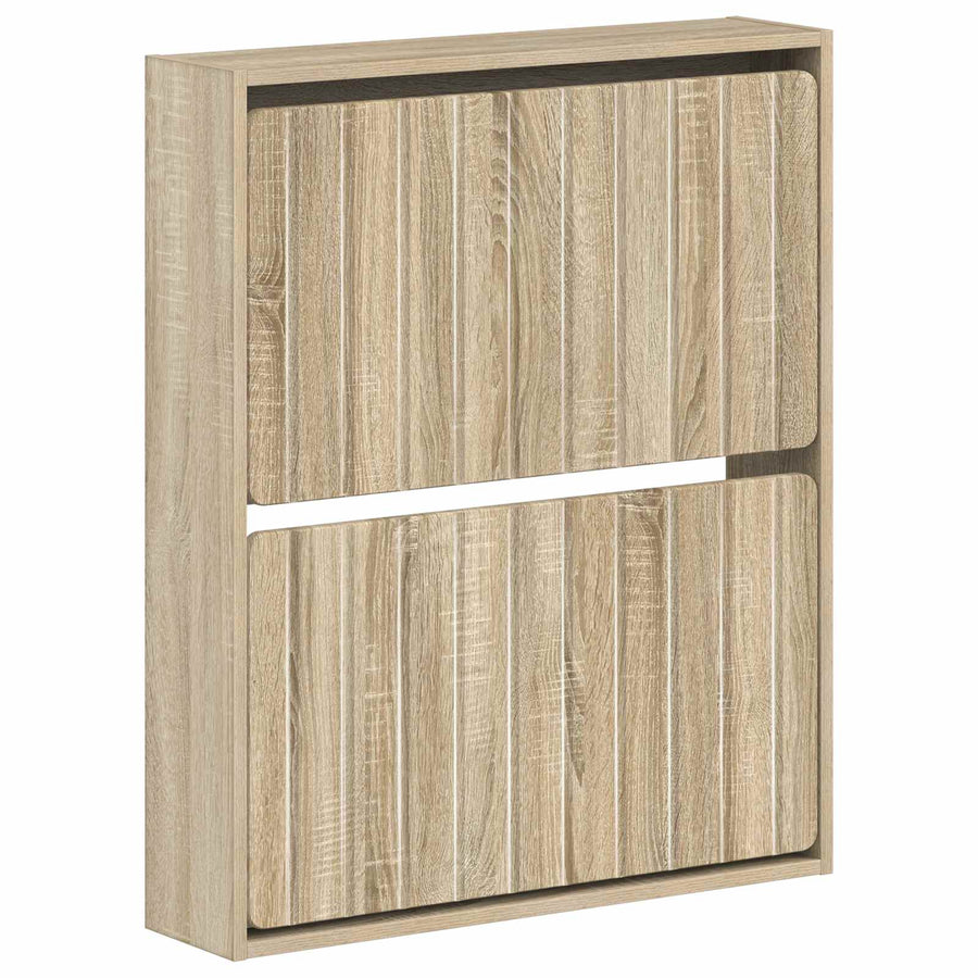 Wandgemonteerde Schoenkast ZWOLLE 71 x 17 x 86 cm Bewerkt hout