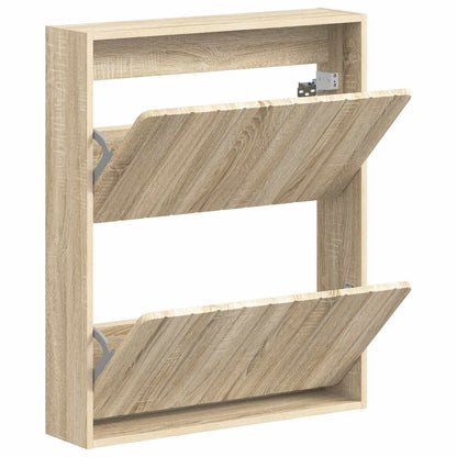Wandgemonteerde Schoenkast ZWOLLE 71 x 17 x 86 cm Bewerkt hout