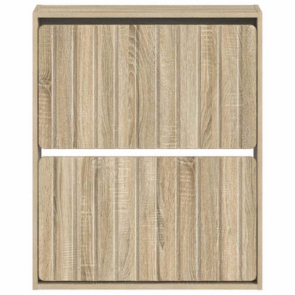 Wandgemonteerde Schoenkast ZWOLLE 71 x 17 x 86 cm Bewerkt hout