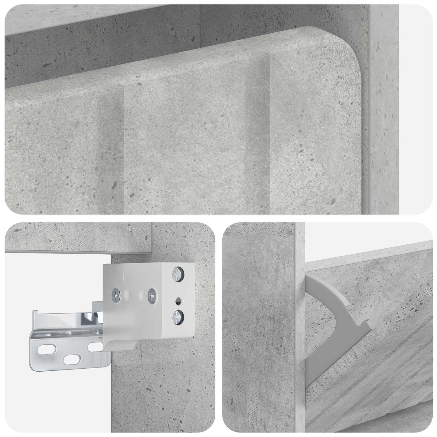 Wandgemonteerde Schoenkast ZWOLLE 71 x 17 x 86 cm Bewerkt hout