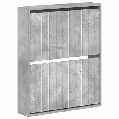 Wandgemonteerde Schoenkast ZWOLLE 71 x 17 x 86 cm Bewerkt hout