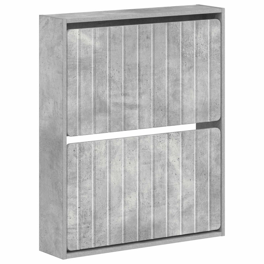 Wandgemonteerde Schoenkast ZWOLLE 71 x 17 x 86 cm Bewerkt hout