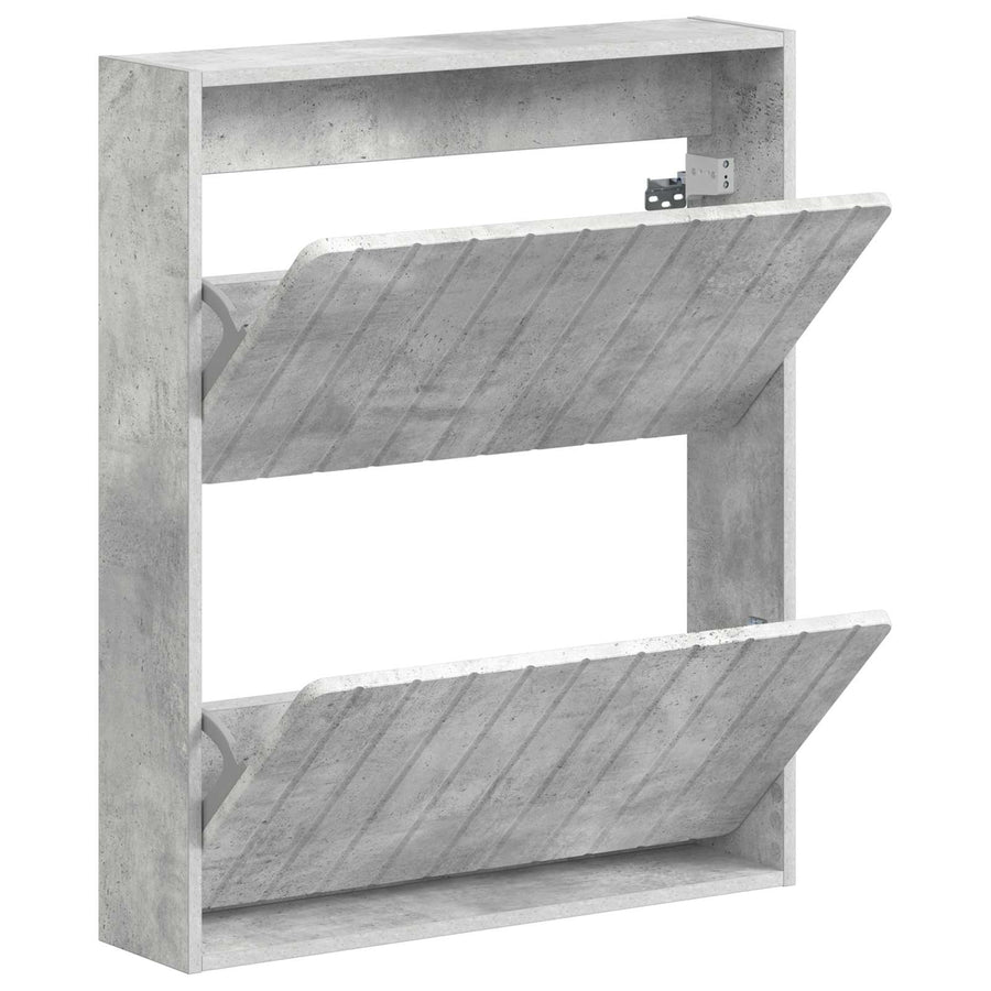 Wandgemonteerde Schoenkast ZWOLLE 71 x 17 x 86 cm Bewerkt hout