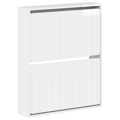Wandgemonteerde Schoenkast ZWOLLE 71 x 17 x 86 cm Bewerkt hout