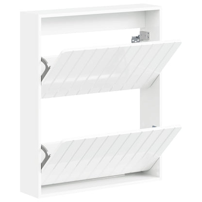 Wandgemonteerde Schoenkast ZWOLLE 71 x 17 x 86 cm Bewerkt hout