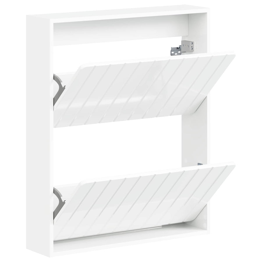 Wandgemonteerde Schoenkast ZWOLLE 71 x 17 x 86 cm Bewerkt hout