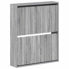 Schoenenkast 71x17x86 cm grijs bewerkt hout