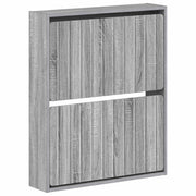 Schoenenkast 71x17x86 cm grijs bewerkt hout