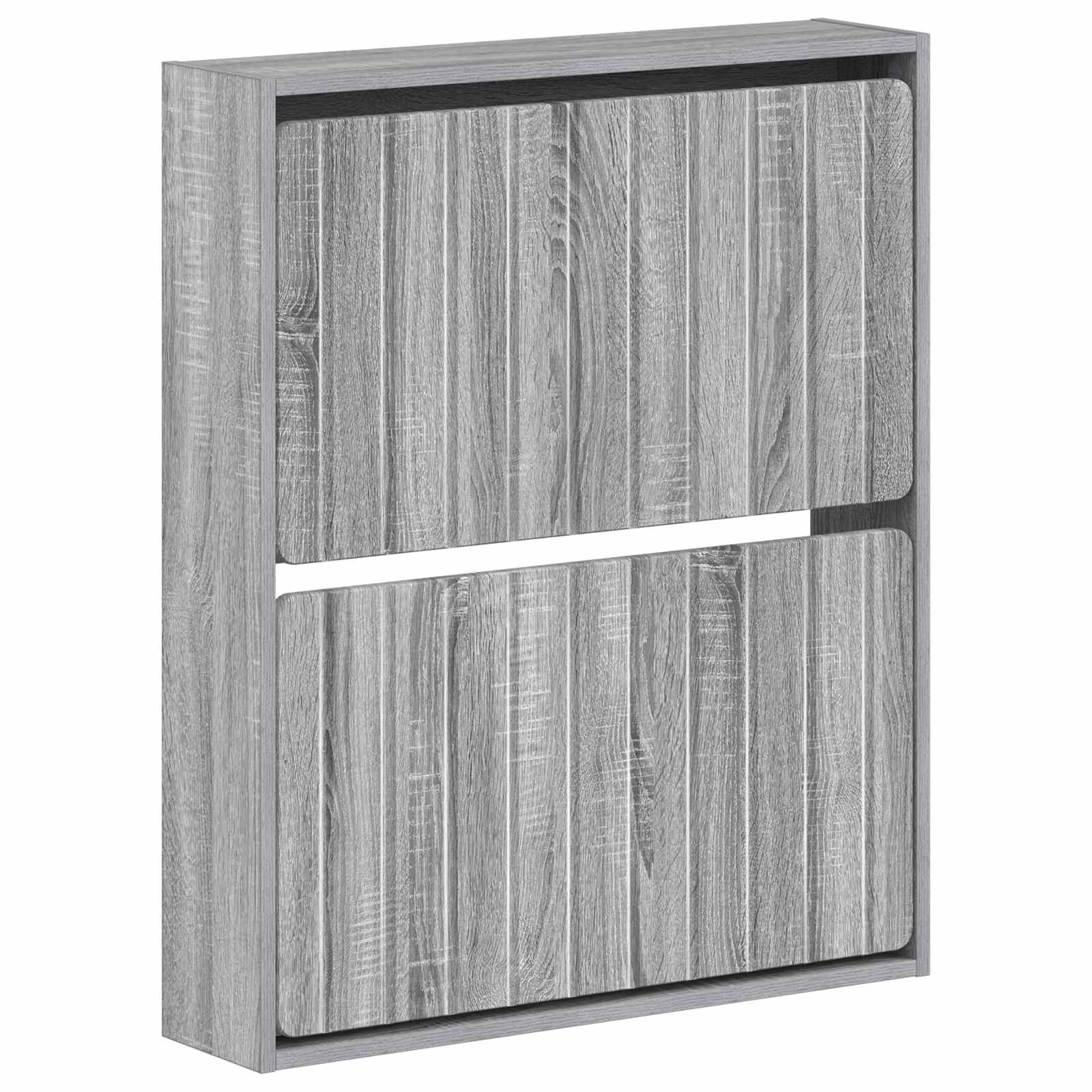 Wandgemonteerde Schoenkast ZWOLLE 71 x 17 x 86 cm Bewerkt hout