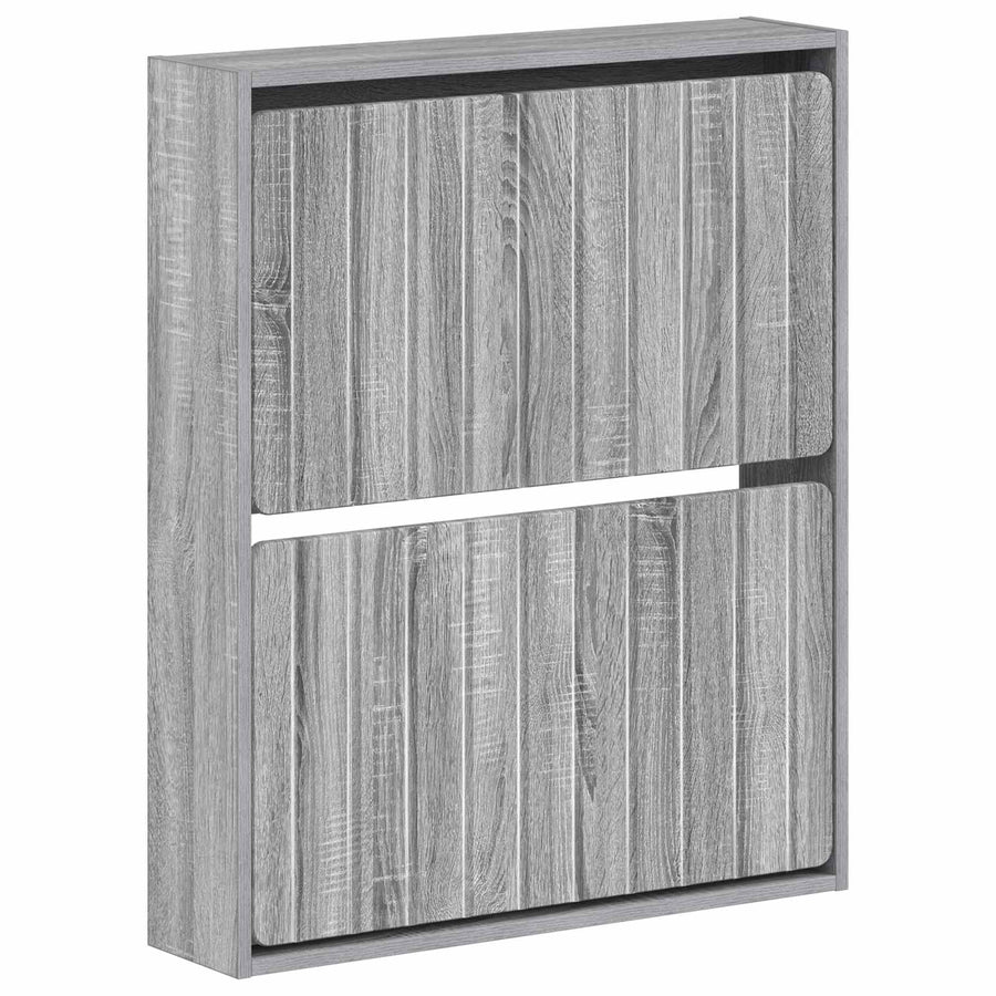 Wandgemonteerde Schoenkast ZWOLLE 71 x 17 x 86 cm Bewerkt hout