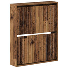 Wandgemonteerde schoenkast 71x17x86 cm oud hout