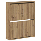 Schoenenkast 71x17x86 cm bewerkt hout artisanaal eiken