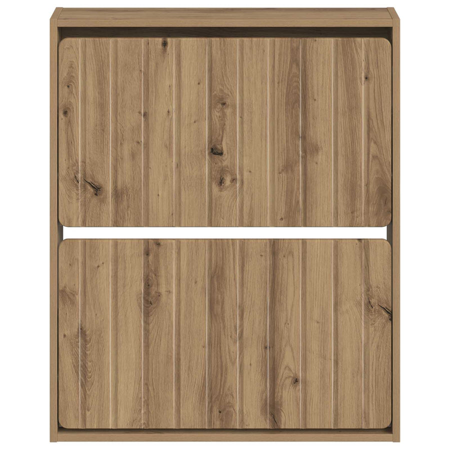 Wandgemonteerde Schoenkast ZWOLLE 71 x 17 x 86 cm Bewerkt hout