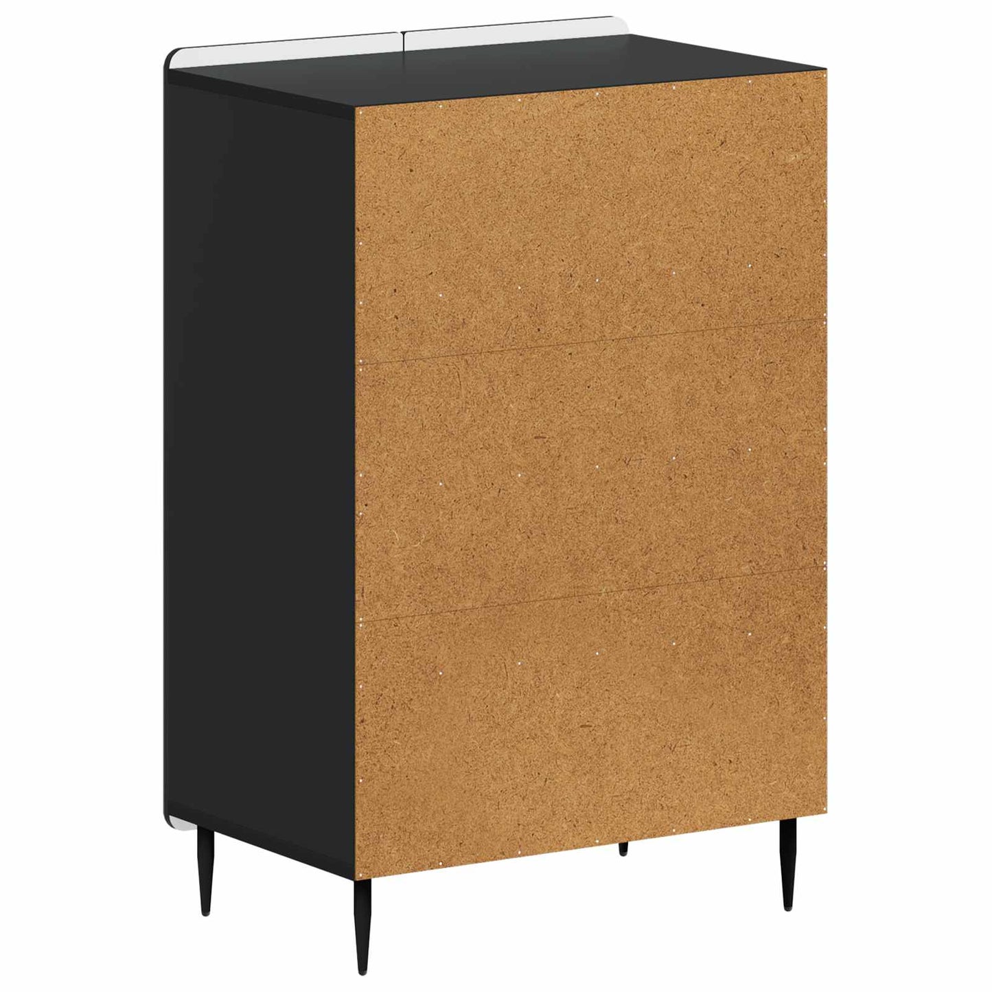 Schoenenkast ZWOLLE 59,5 x 39,5 x 91,5 cm Bewerkt hout Zwart