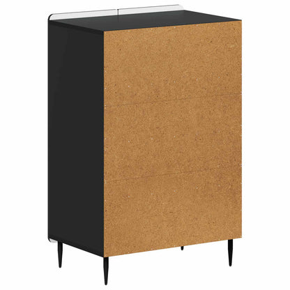 Schoenenkast ZWOLLE 59,5 x 39,5 x 91,5 cm Bewerkt hout Zwart