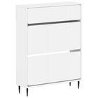 Schoenenkast ZWOLLE 78x24x103 cm bewerkt hout wit