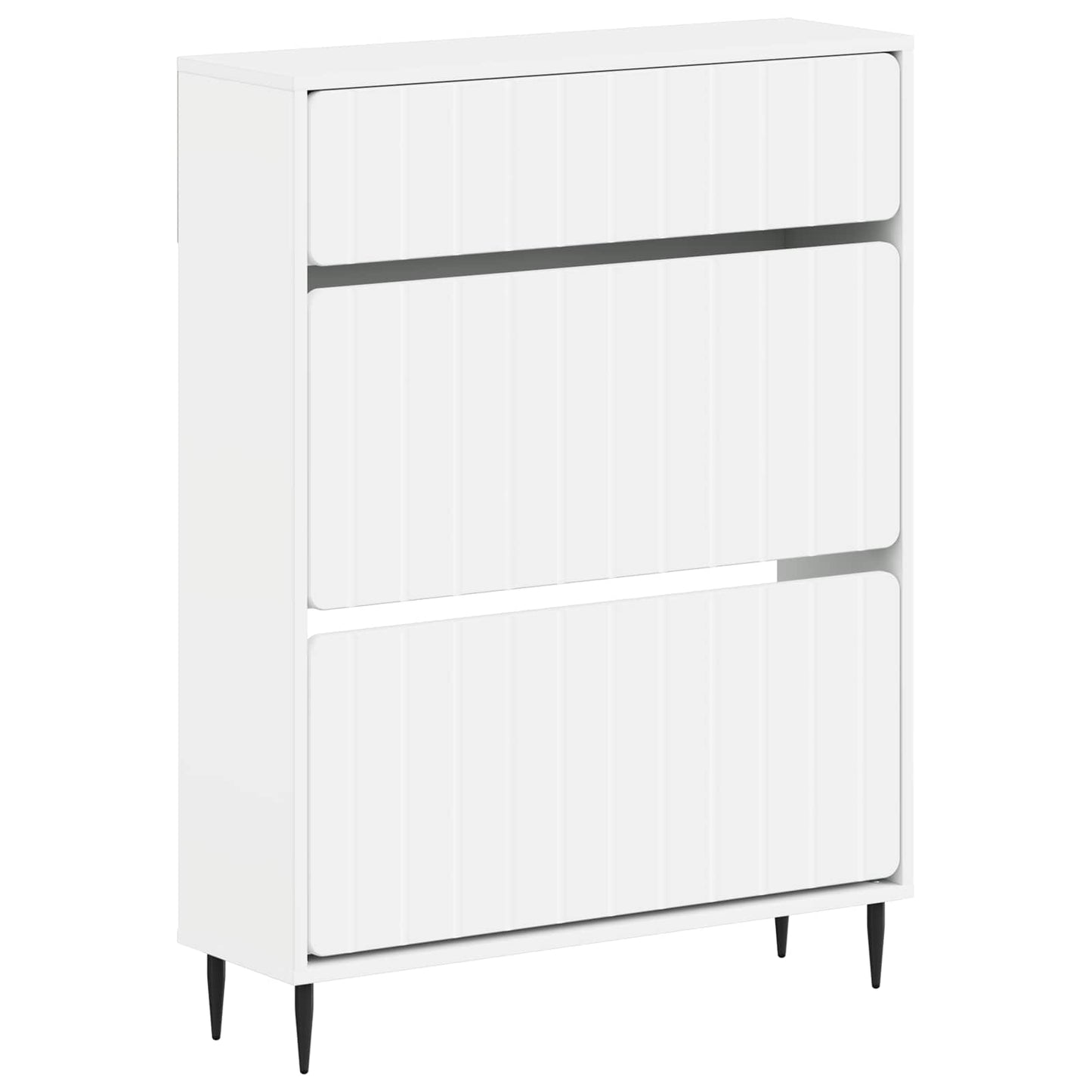 Schoenenkast ZWOLLE 78 x 24 x 103 cm Bewerkt hout Wit