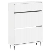 Schoenenkast ZWOLLE 78x24x103 cm bewerkt hout wit