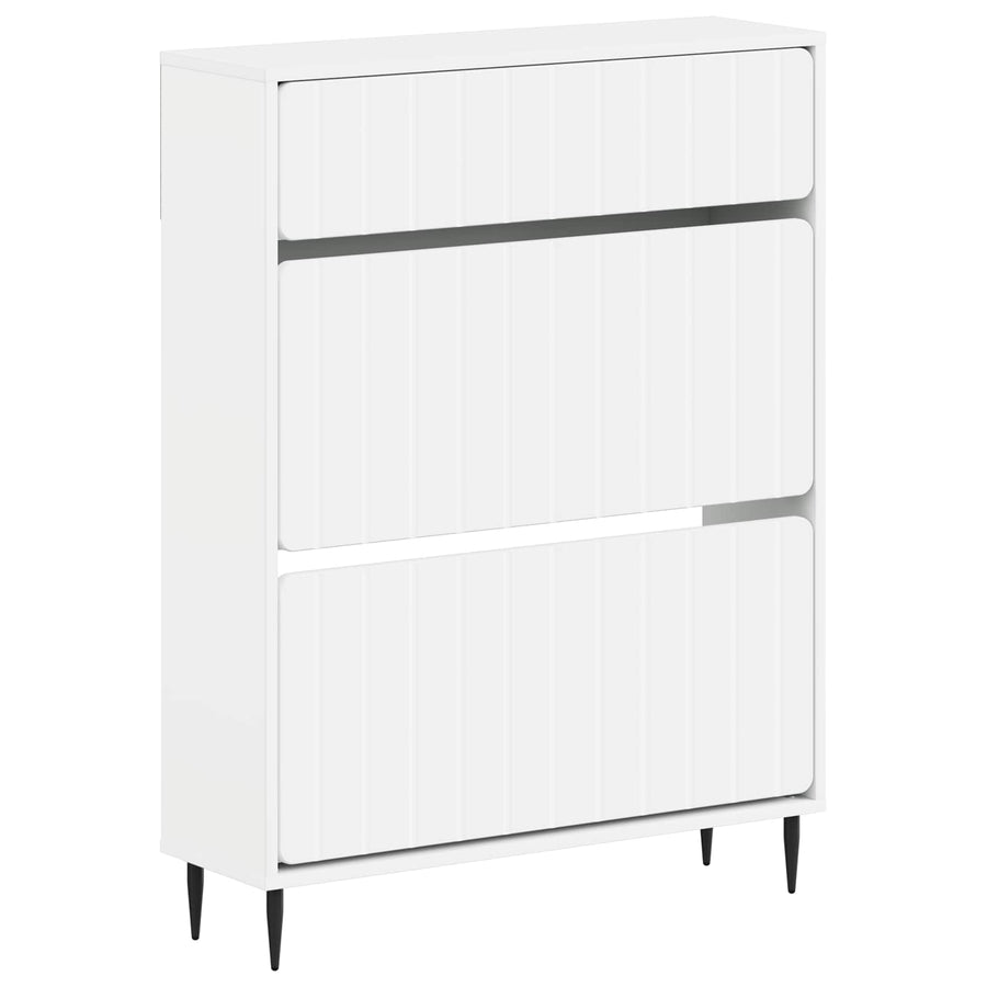 Schoenenkast ZWOLLE 78 x 24 x 103 cm Bewerkt hout Wit