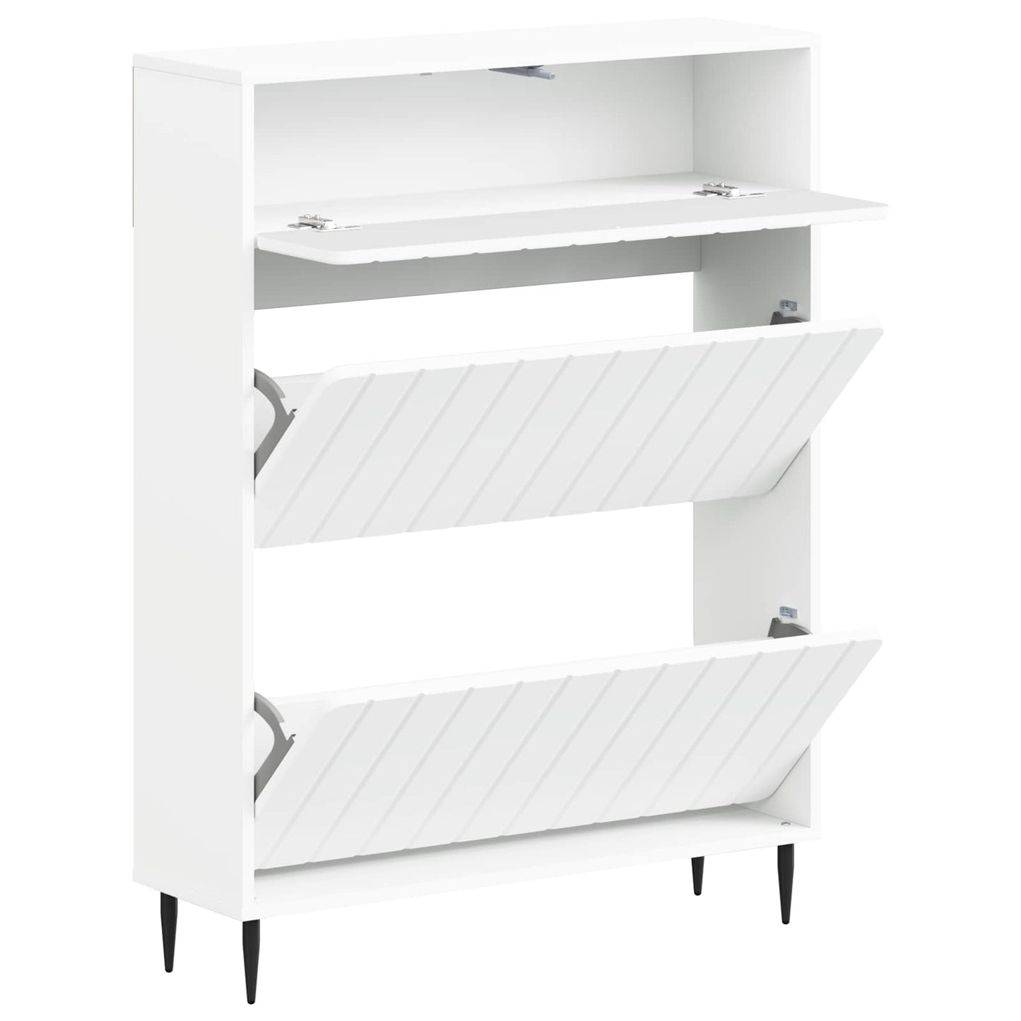 Schoenenkast ZWOLLE 78 x 24 x 103 cm Bewerkt hout Wit